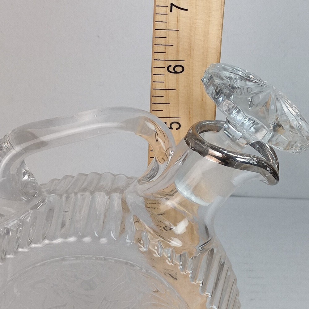 VTG Paden City Etched Spring Orchard and Birds Tilt Cordial Decanter w/Stopper - Picture 11 of 14